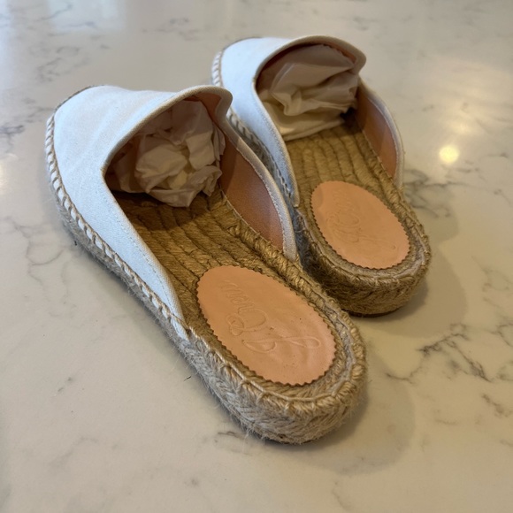 JCrew Canvas Espadrille Mules, ivory - Picture 2 of 6